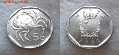 МАЛЬТА 5 центов 2001 до 7 июля 22-00 мск - МАЛЬТА 5 центов 2001 20190107_1537