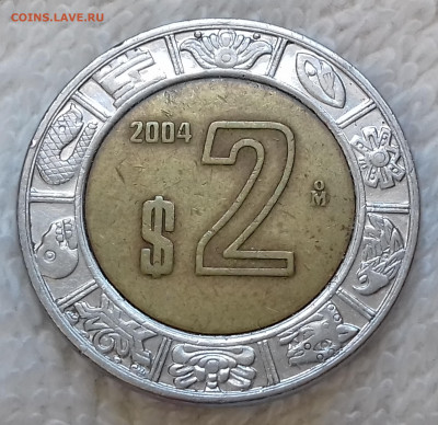Мексика 2 песо 2004 до 7 июля 22-00 мск - Мексика 2 песо 2004 20220701_153448