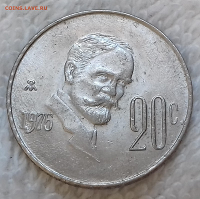 Мексика 20 сентаво 1975 до 7 июля 22-00 мск - Мексика 20 сентаво 1975 20220701_153905