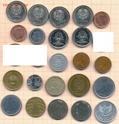 монеты разные 9 от 5 руб. фикс цена - лист 9а 001