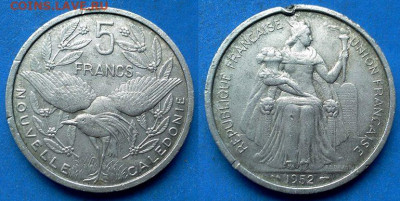 Новая Каледония - 5 франков 1952 года до 9.07 - Новая Каледония 5 франков, 1952