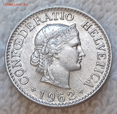 Швейцария 10 раппенов 1962 до 9 июля 22-00 мск - Швейцария 10 раппенов 1962 20220703_145111