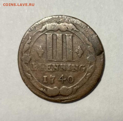 Мюнстер 3 пфеннига 1740 ,до 7.07.2022г в 22.00 мск - 2