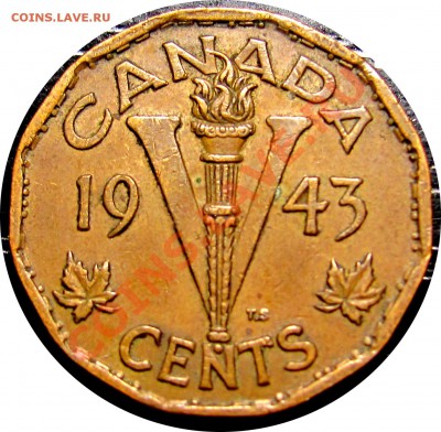E26 Канада 5¢ 1943 Tombac George VI  до 29.11 в 22°° - E26 5c 1943_1