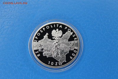 Польша 10 злотых. 70 лет начала Второй Мировой Войны.Ag - Польша22