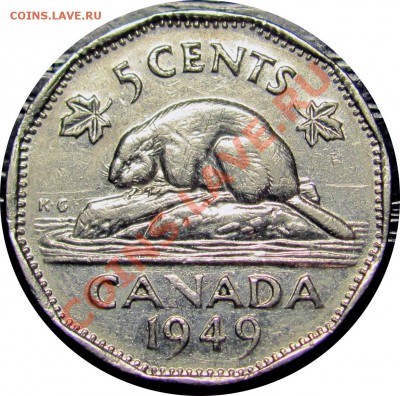 E29 Канада 5¢ George VI Canada Nickel 1949 до 29.11 в 22°° - E29 5c 1949_1