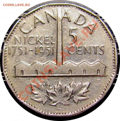 E30 Канада 5¢ George VI Canada Nickel 1951 до 29.11 в 22°° - E30 5c 1951_1