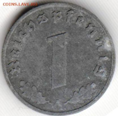 ГЕРМАНИЯ 1 пфенниг 1943 г. до 12.07.22 г. в 23.00 - 035