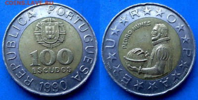 Португалия - 100 эскудо 1990 года (БИМ) до 12.07 - Португалия 100 эскудо, 1990
