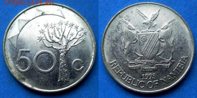 Намибия - 50 центов 1993 года (Флора) до 12.07 - Намибия 50 центов, 1993