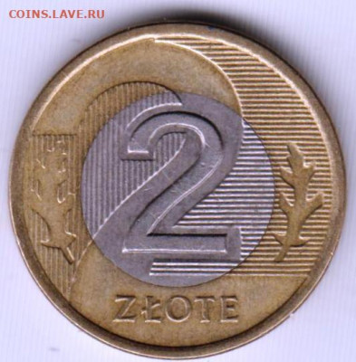ПОЛЬША 2 злотых 1995 г. до 13.07.22 г. в 23.00 - 097