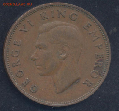 Новая Зеландия пенни 1947 г.  12.07.2022 г. 22 -00 МСК. - Пении 1947 1