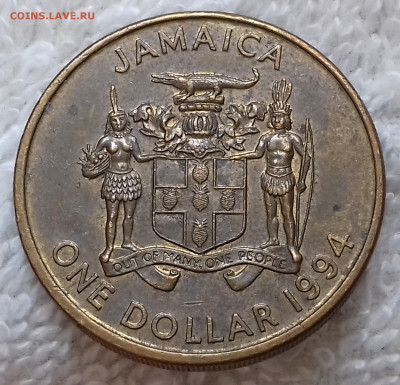 Ямайка 1 доллар 1994 aUNC до 16 июля 22-00 мск - Ямайка 1 доллар 1994 20220710_140444