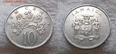 ЯМАЙКА 10 центов 1987 Бабочках на цветах до 16 июля 22-00мск - ЯМАЙКА 10 центов 1987 20191225_1225