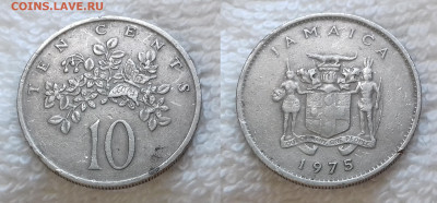 ЯМАЙКА 10 центов 1975 Бабочка на цветах до 16 июля 22-00мск - ЯМАЙКА 10 центов 1975 20190503_1353