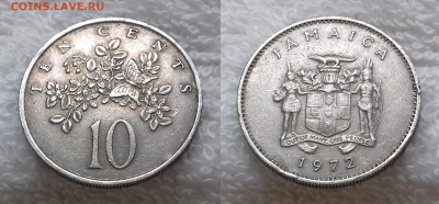 ЯМАЙКА 10 центов 1972 Бабочка на цветах до 16 июля 22-00мск - ЯМАЙКА 10 центов 1972 20191225_1225