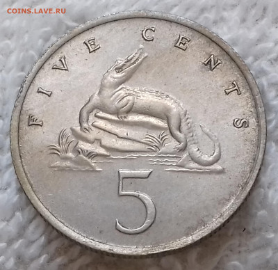 Ямайка 5 центов 1969 Крокодил до 16 июля 22-00 мск - Ямайка 5 центов 1969 20220710_140557