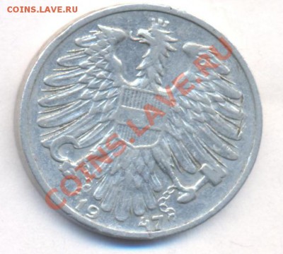 Австрия 1 шиллинг 1947 г.До 27.11.11 г. 21-00 МСК. - Шиллинг.1