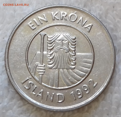 07 22-00 - Исландия 1 крона 1992 20220711_122814