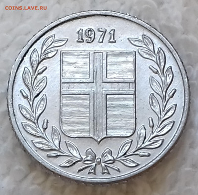 Исландия 10 эйре 1971 Буковые ветви aUNC до 17 июля 22-00мск - Исландия 10 эйре 1971 20220711_122908