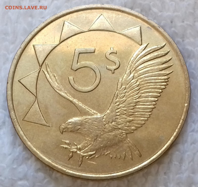 Намибия 5 долларов 1993 Орёл до 17 июля 22-00 мск - Намибия 5 долларов 1993 20220711_123109