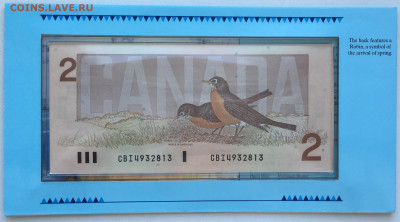 набор биметалл Канада 2 доллара 1996 бона 1986 медведь птица - IMG_9336.JPG