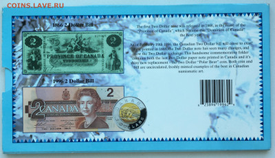 набор биметалл Канада 2 доллара 1996 бона 1986 медведь птица - IMG_9334.JPG
