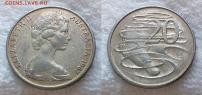 АВСТРАЛИЯ 20 центов 1967 Утконос до 18 июля 22-00 мск - АВСТРАЛИЯ 20 центов 1967 20190206_1319