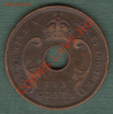 Британская Восточная Африка, 10 Центов 1933 (27.11) - 5