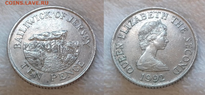 ДЖЕРСИ 10 пенсов 1992 Дольмен до 18 июля 22-00 мск - ДЖЕРСИ 10 пенсов 1992 20191124_1114