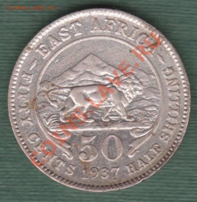 Британская Вост. Африка, Пол Шиллинга 1937 , серебро (27.11) - колонии 19.112011 001