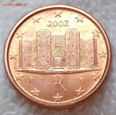 Италия 1 евроцент 2002 Замок 13 века до 18 июля 22-00 мск - Италия 1 евроцент 2002 20220627_134158