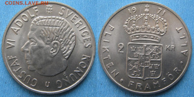 Швеция 2 кроны 1971   до 19-07-22 в 22:00 - Швеция 2 кроны 1971    201-к79-4304