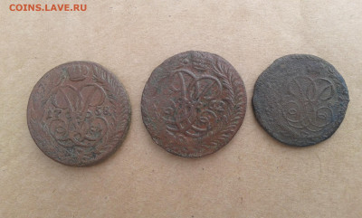 копейки 1758, 60, 62 гг.      16.07.22.  22.00 - 20220713_144906[1]
