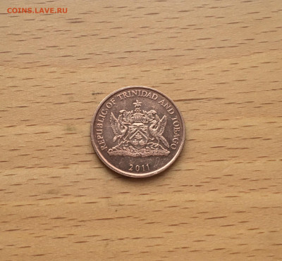 Тринидад и Тобаго 5 центов 2011 Райская Птица Фауна - IMG_8364.JPG