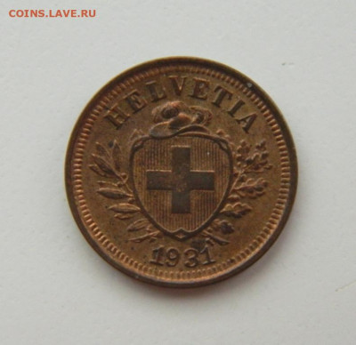 Швейцария 1 раппен 1931 г. до 20.07.22 - DSCN1582.JPG