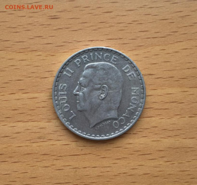 Монако 5 франков 1945 Принц Луи II - monako_5_frankov_1945_princ_lui_ii (1)
