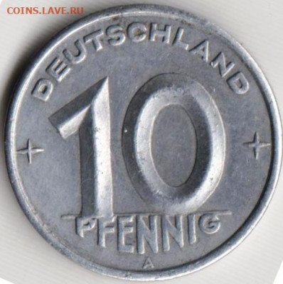ГДР 10 пфеннигов 1948 г. до 22.07.22 г. в 23.00 - 057