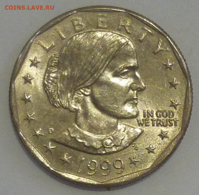 1 доллар 1999 г. США Сьюзен Энтони UNC до 23.07.2022 - P11500871