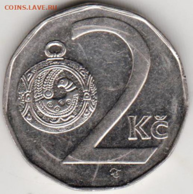 ЧЕХИЯ 2 кроны 1995 г. до 24.07.22 г. в 23.00 - 047