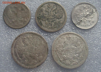 5 монет серебро.  биллон. 1877-1907гг  До 24.07 22-00 - DSC04196 (2).JPG