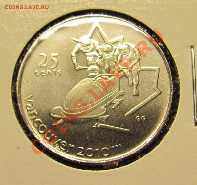 E34 Канада 25¢ бобслей 2008 B-UNC до 30.11 в 22°° - E34 25c Bob 2008_1