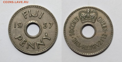 Фиджи 1 пенни 1957 г Елизавета II - 26.07 - IMG_20220719_065149