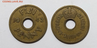 Фиджи 1 пенни 1942 г Георг VI бронза - 26.07 - IMG_20220719_065109