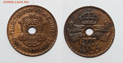 Британская Новая Гвинея 1 пении 1944 г Георг VI - 26.07 - IMG_20220719_065546