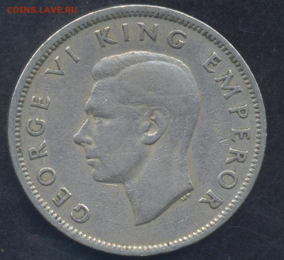 Новая Зеландия флорин 1947 г.  26.07.2022 г. 22 -00 МСК. - Зеландия флорин 1947 1