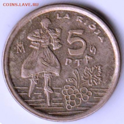ИСПАНИЯ 5 песет 1996 г. до 04.08.22 г. в 23.00 - 043