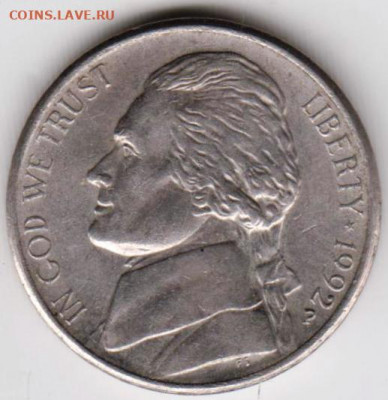 США 5 центов1992 г. Р до 04.08.22 г. в 23.00 - 017