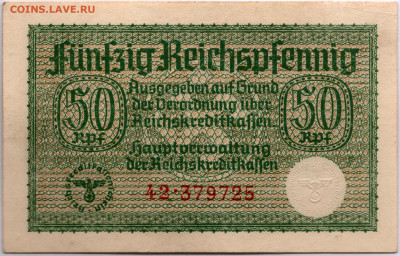 50 рейхспфеннигов имперских кредитных касс - 50 Awers