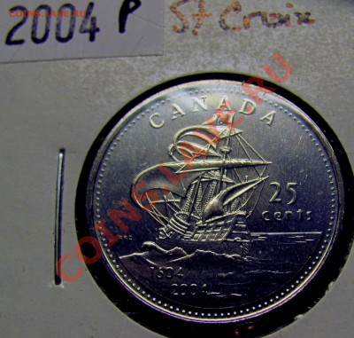 E36 Канада 25¢ 2004p St.Croix  B-UNC до 01.12 в 22°° - E36 2004p 25c st croix_1